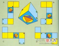 4 小学生智力测试题 展开的立方体