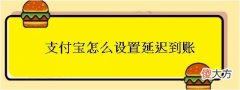 支付宝怎么设置延迟到账(支付宝怎么强制退回钱)